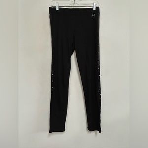 Pink Soft Cotton Leggings with Sequins Piping